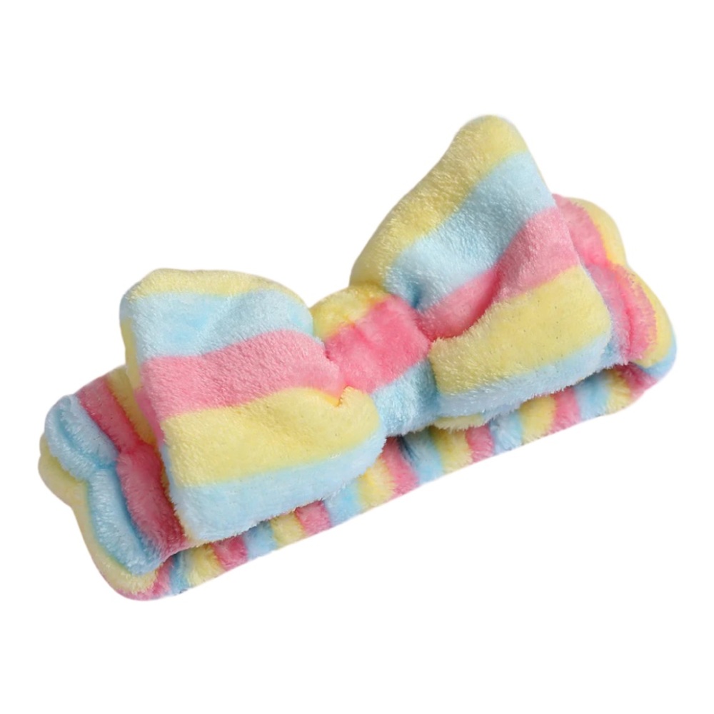 Glow on 5th Beauty Skincare Headband Rainbow Striped Beauty Headband